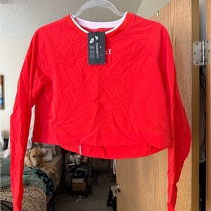 Nike Women's Bright Red Long Sleeve Tee